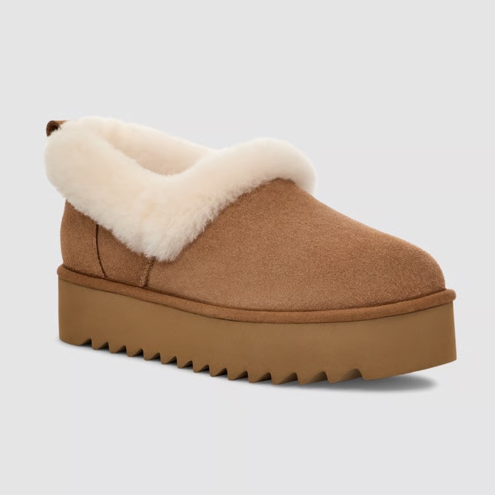 New UGG Nita Shearling Slippers - Chestnut - 9